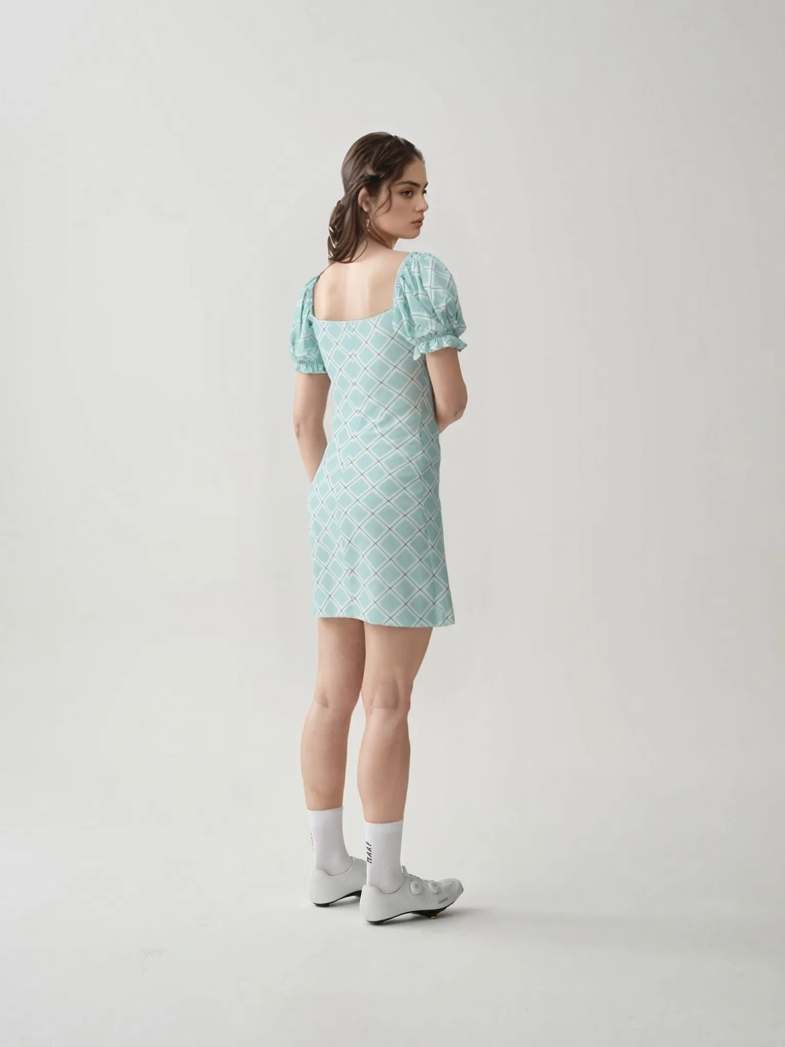 Green Checkered Mini Dress