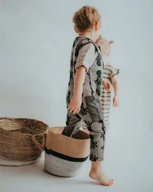 Grey Octopus Jacquard Reversible Jumpsuit