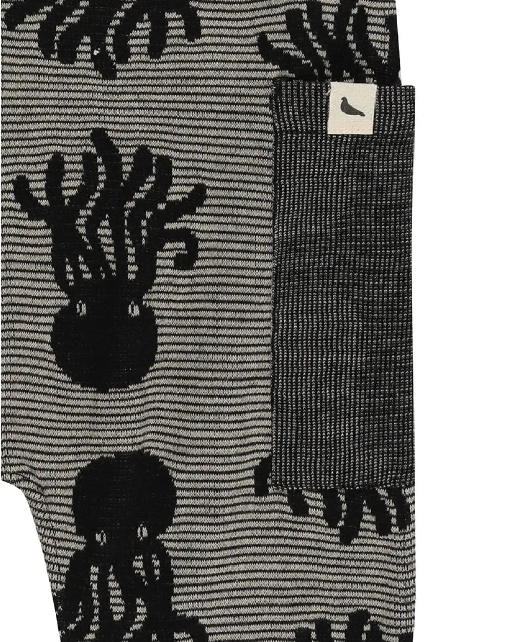 Grey Octopus Jacquard Reversible Jumpsuit