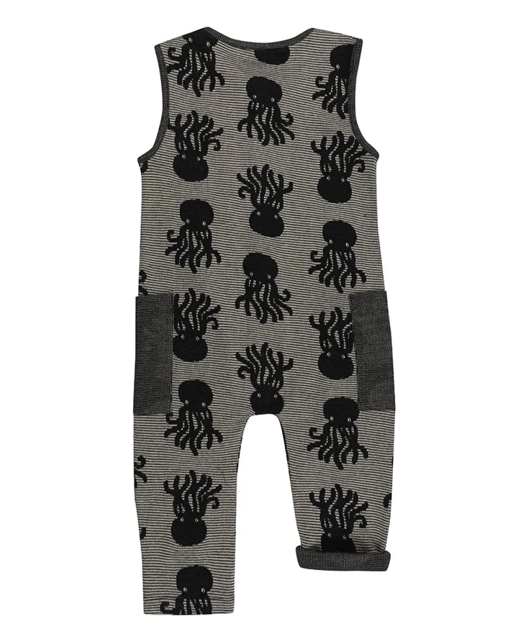 Grey Octopus Jacquard Reversible Jumpsuit