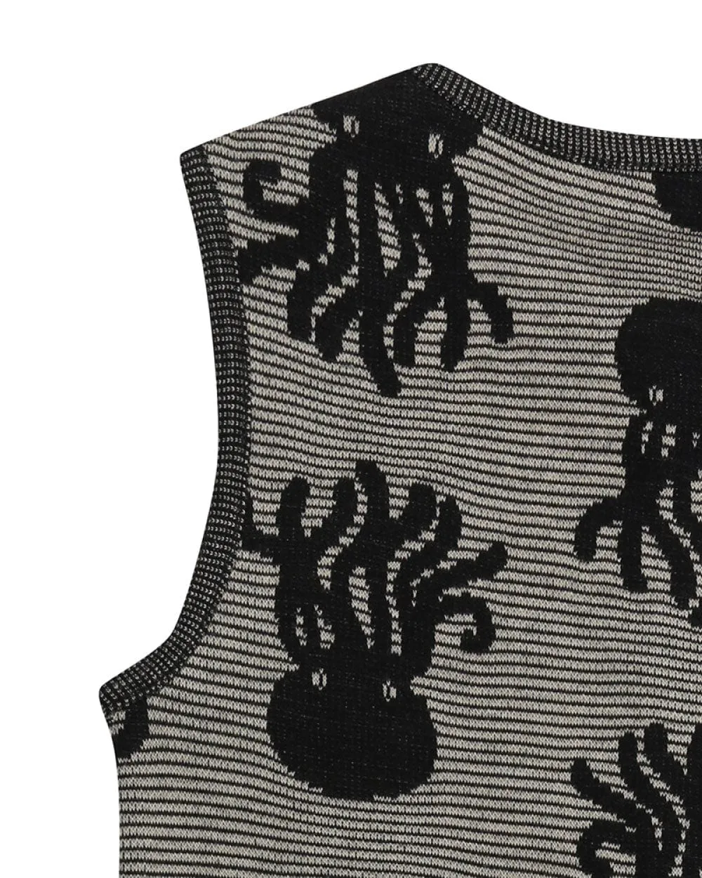Grey Octopus Jacquard Reversible Jumpsuit