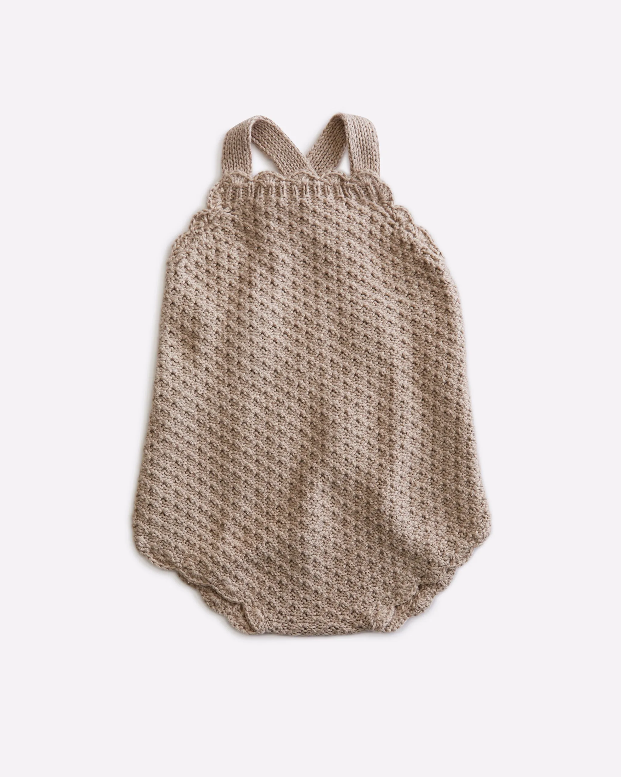 Hazel Sleeveless Baby Romper - Dune