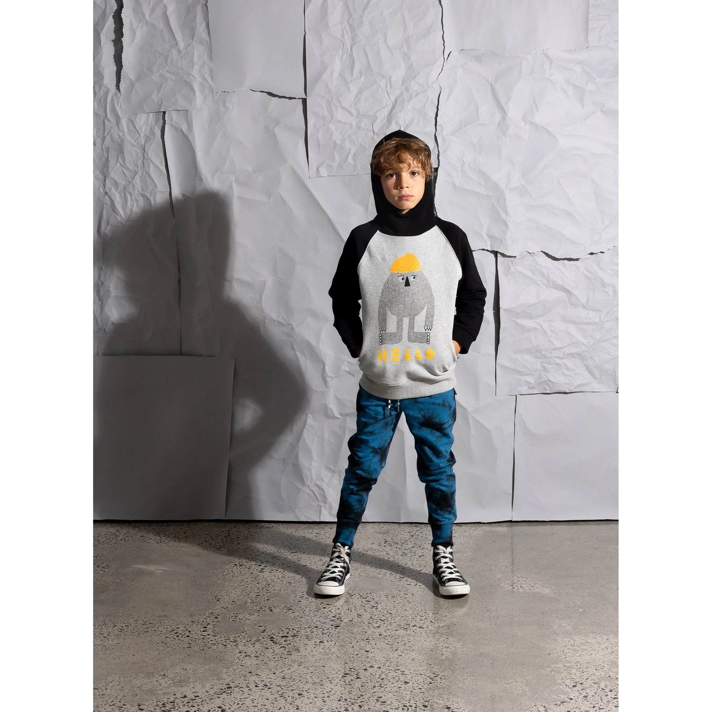 Hello Later Yeti Furry Hood - Grey Marle/Black