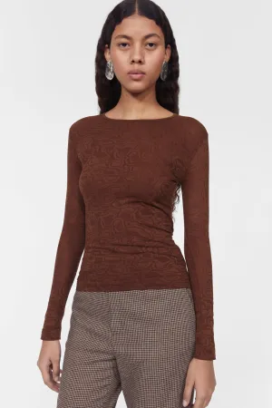 Henna Top in Dark Brown
