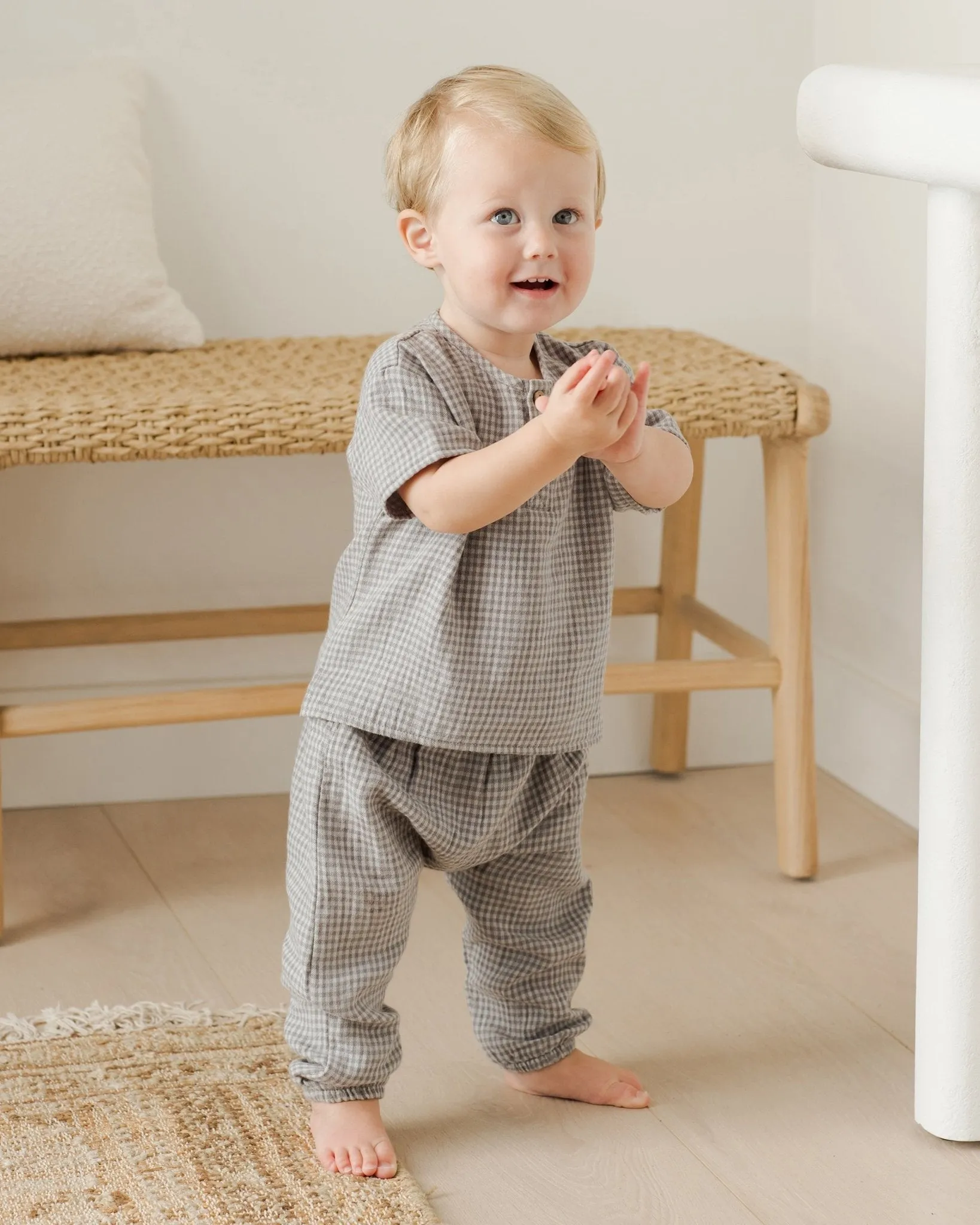 Henry Top || Blue Gingham*