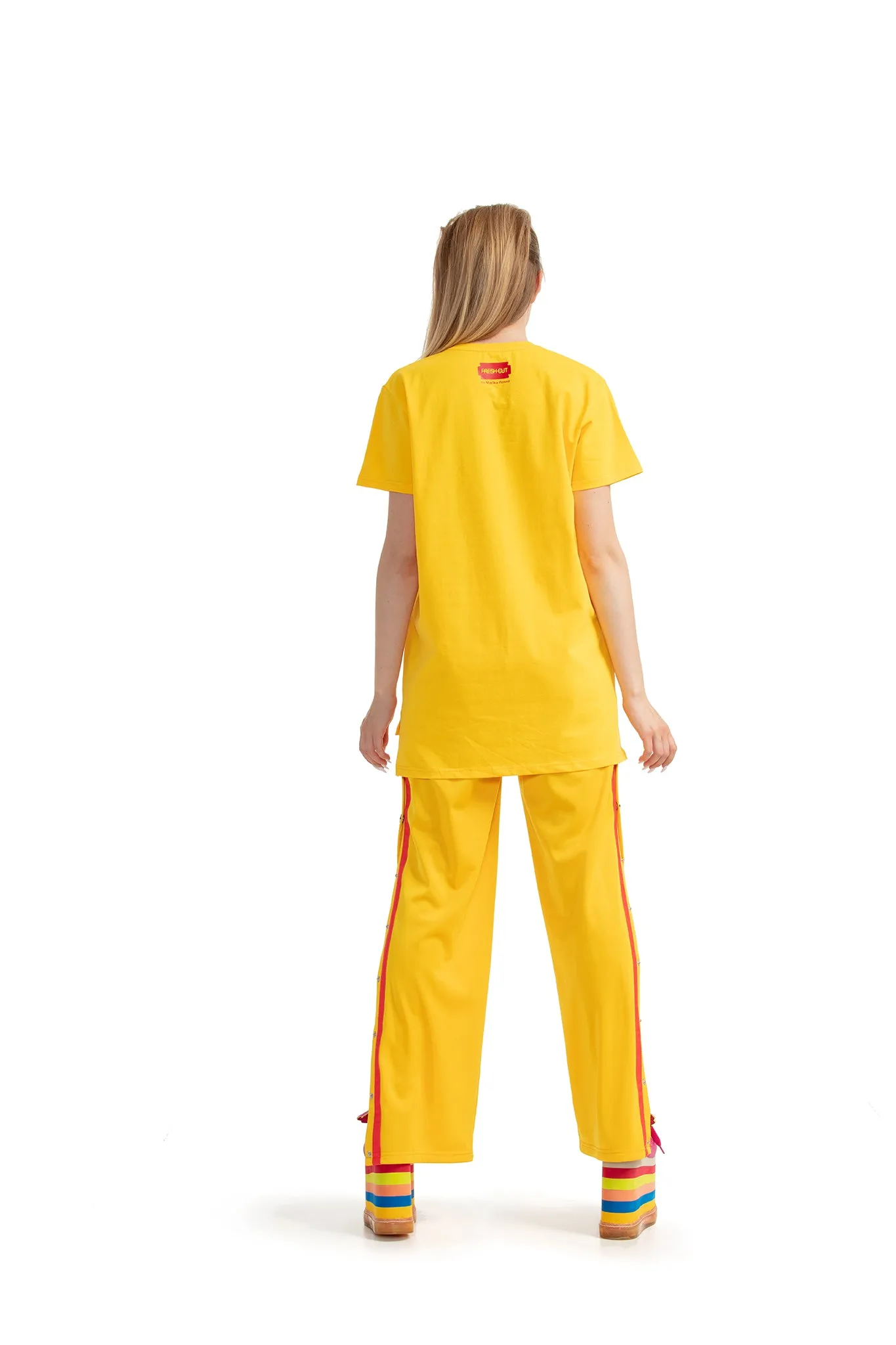 High On Techno - regular fit T-shirt with side cuts