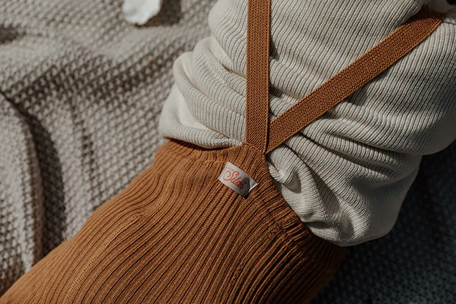 Hippy Footed Cotton Tights - Amber