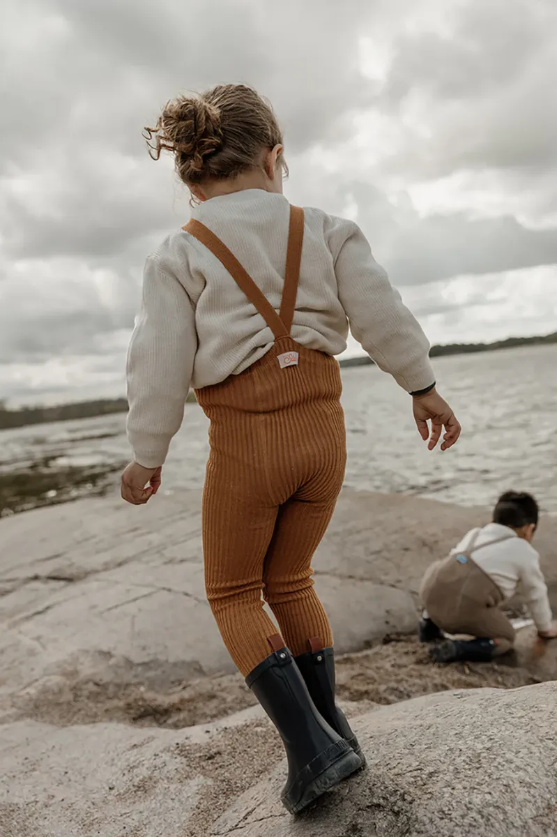 Hippy Footless Cotton Tights - Amber