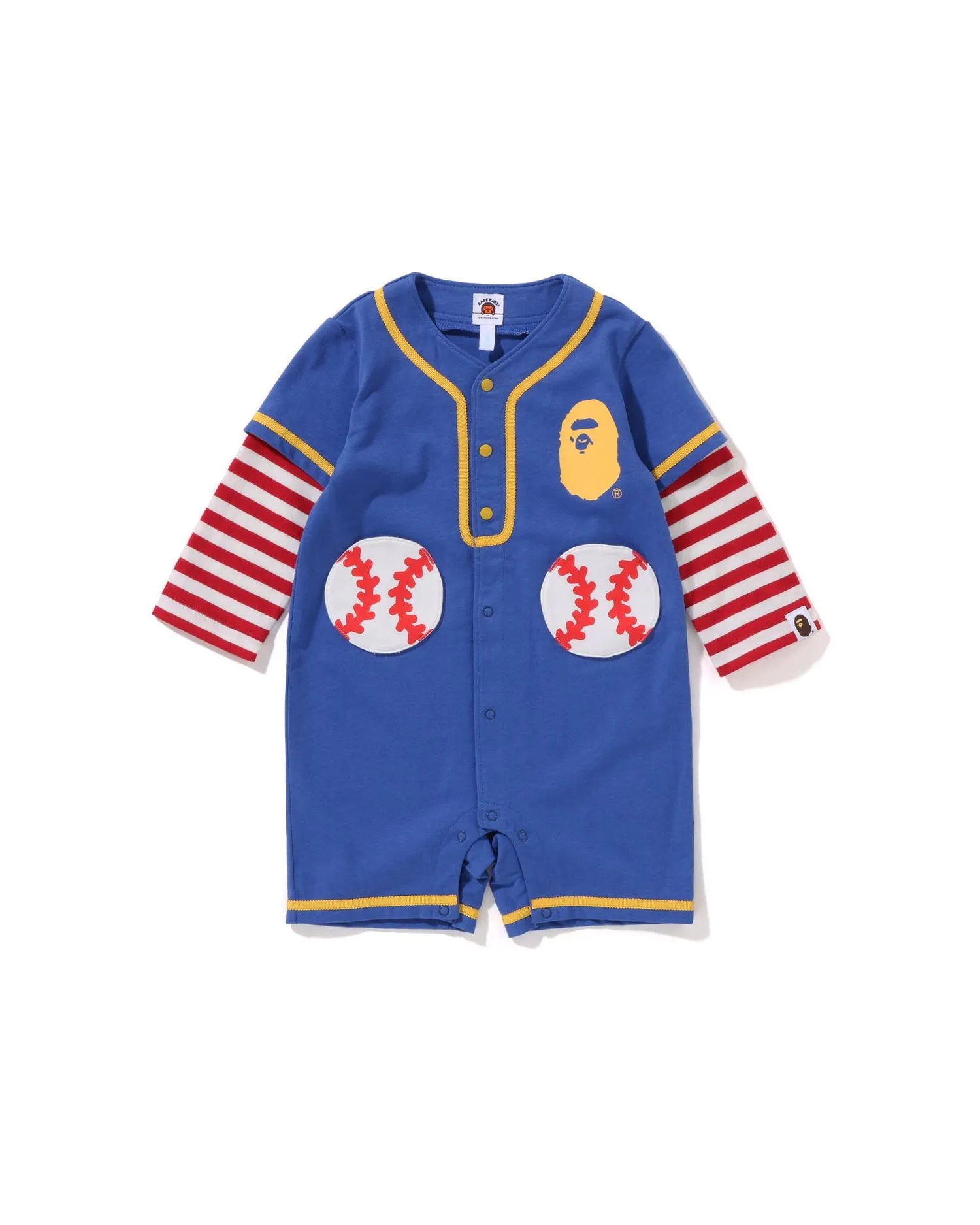 Hoop Baseball Shirt Layered Rompers