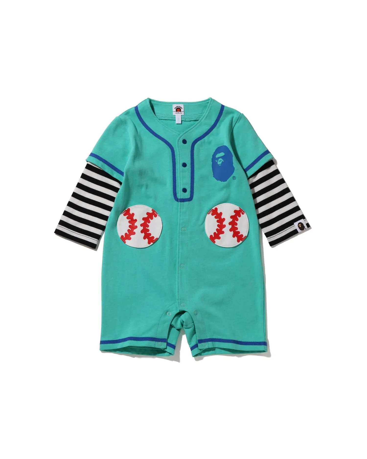 Hoop Baseball Shirt Layered Rompers