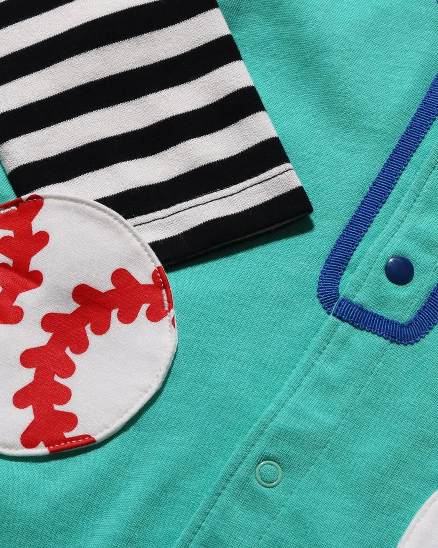 Hoop Baseball Shirt Layered Rompers
