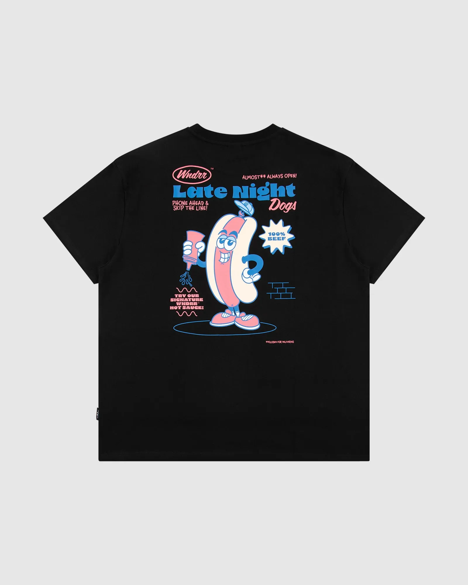 HOT DOG BOX FIT TEE - BLACK