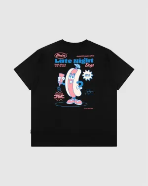 HOT DOG BOX FIT TEE - BLACK