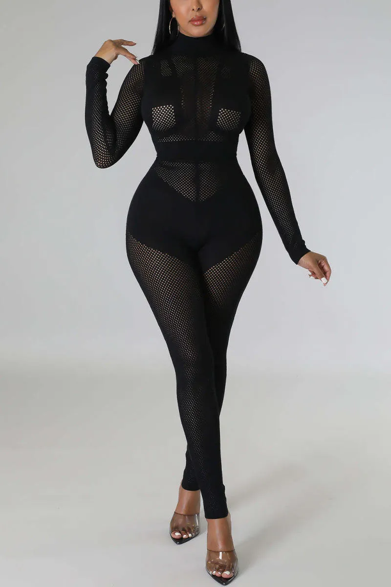 JF0413 Knitted Long Sleeve Jumpsuits