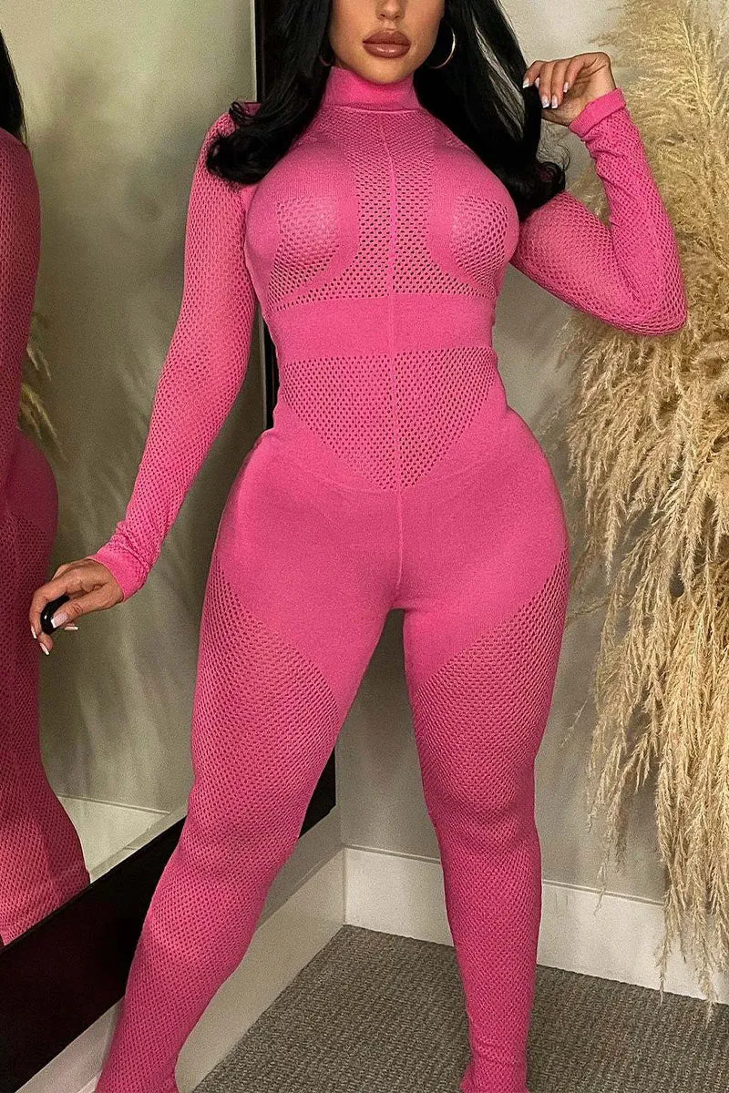 JF0413 Knitted Long Sleeve Jumpsuits