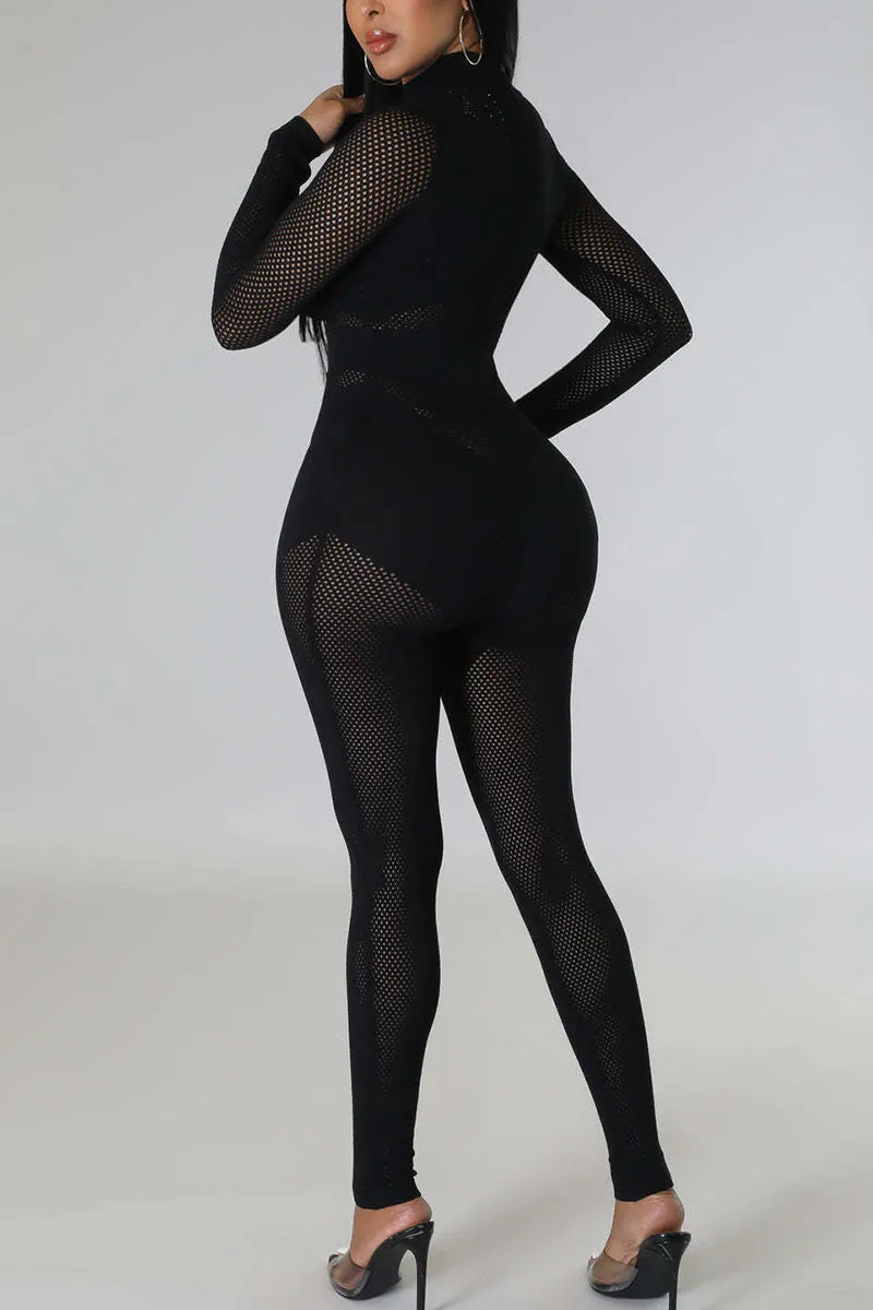 JF0413 Knitted Long Sleeve Jumpsuits