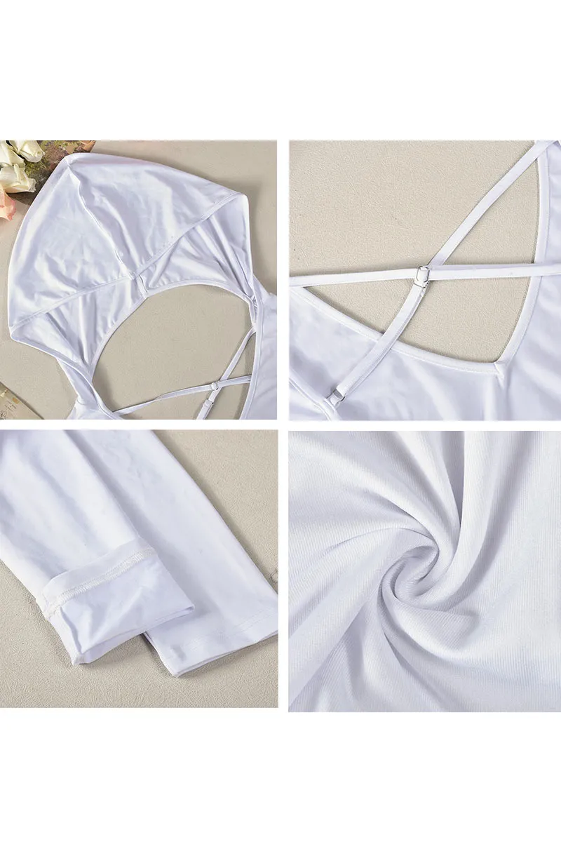 JH0539 Hoodie Bodycon Jumpsuits