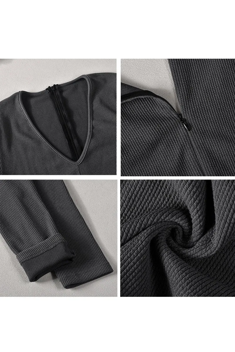 JH0580 V neck Fitted Jumpsuits