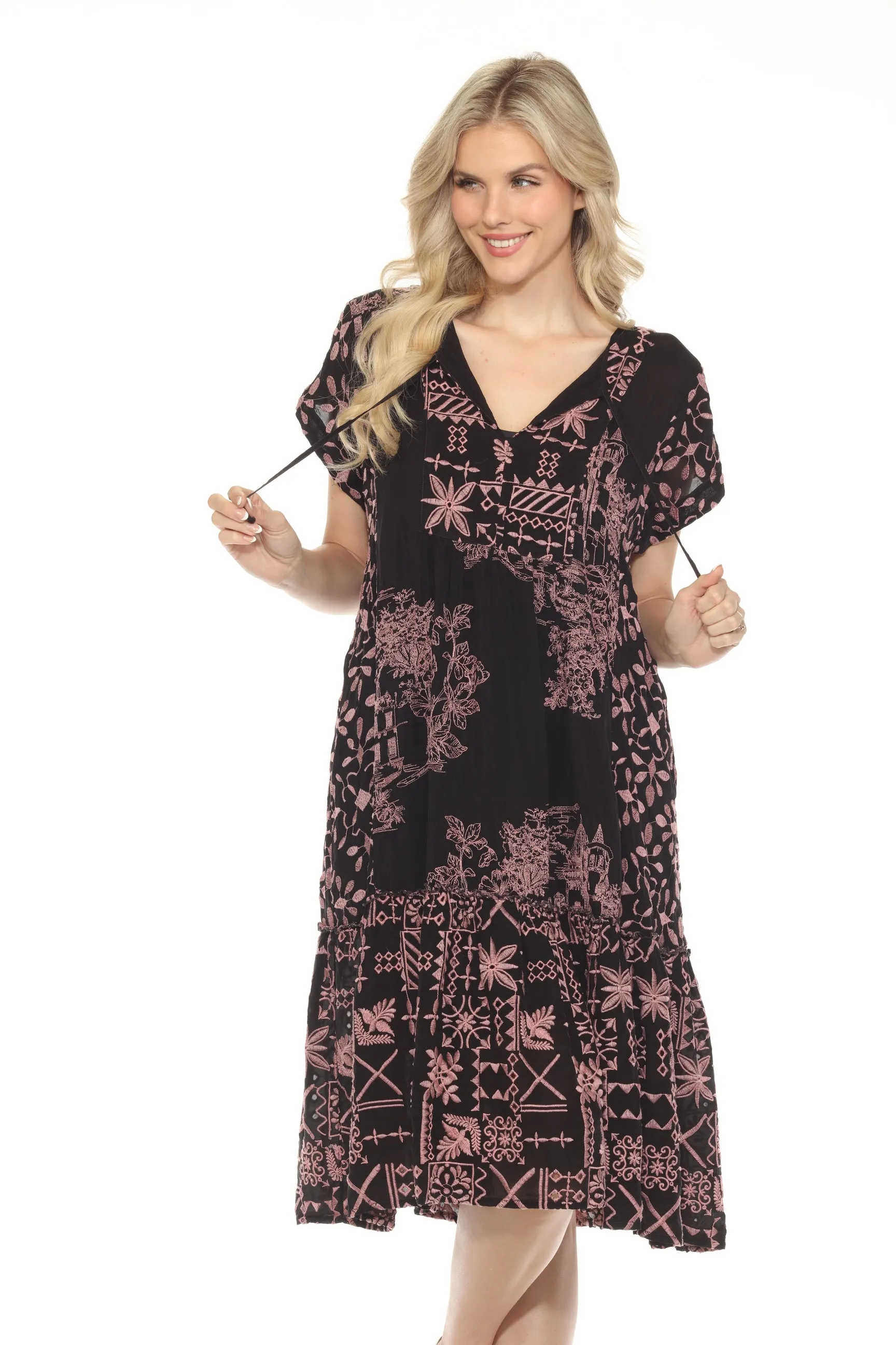 Johnny Was Dixie Dark Dream Merhawi Dress C35324B6