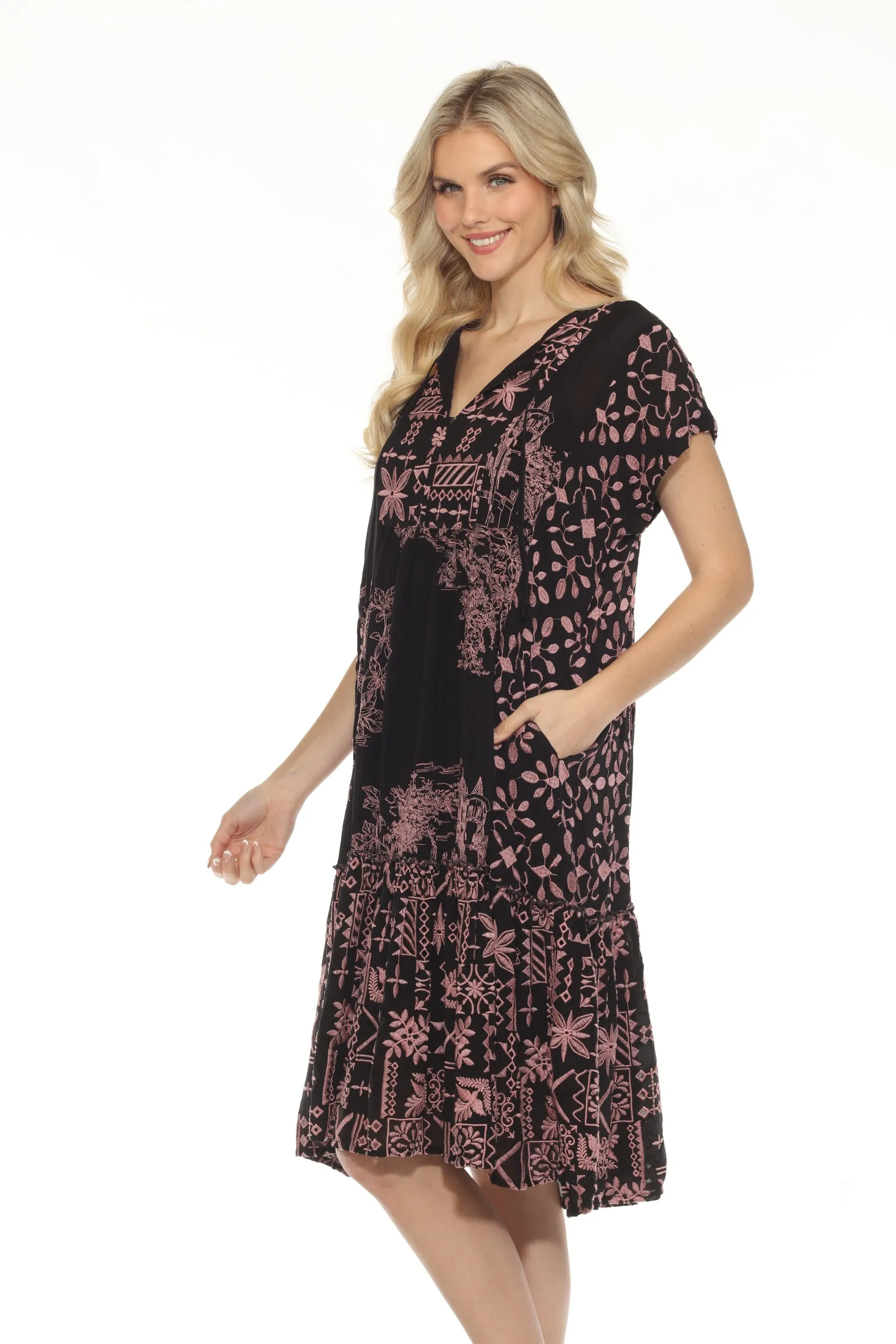Johnny Was Dixie Dark Dream Merhawi Dress C35324B6