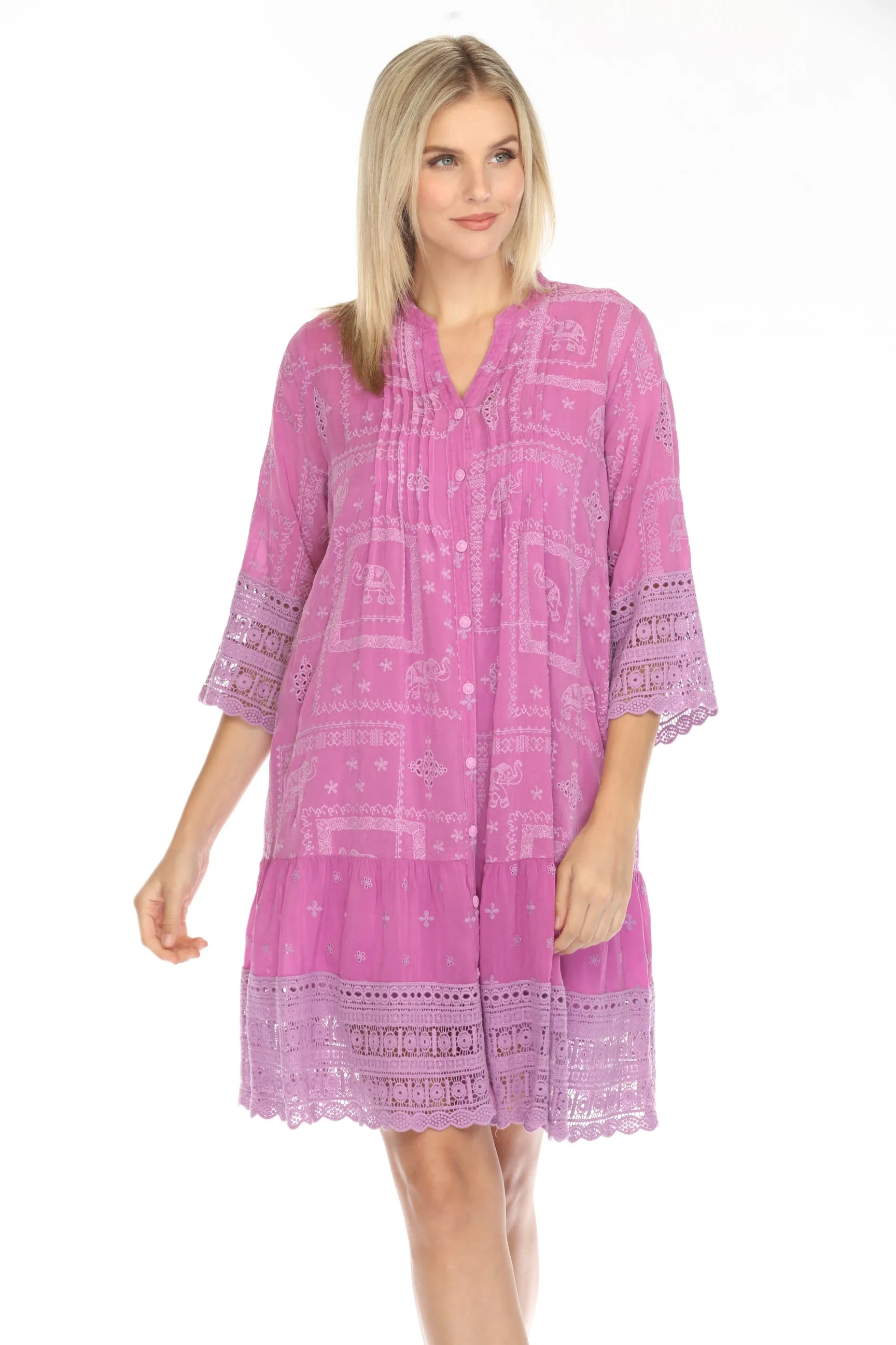 Johnny Was Eliyen Button-Down Shirt Dress C36124-E *