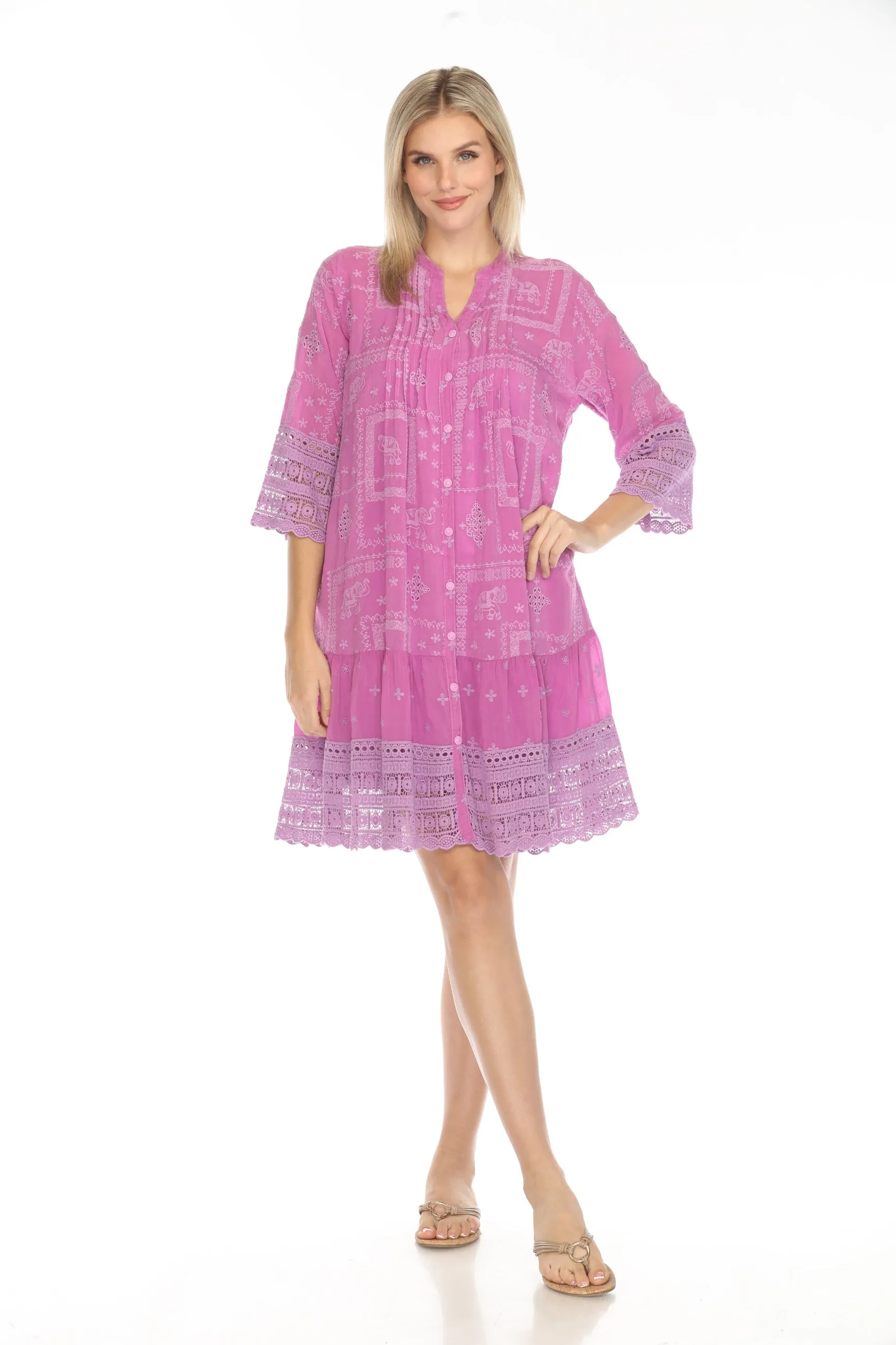 Johnny Was Eliyen Button-Down Shirt Dress C36124-E *