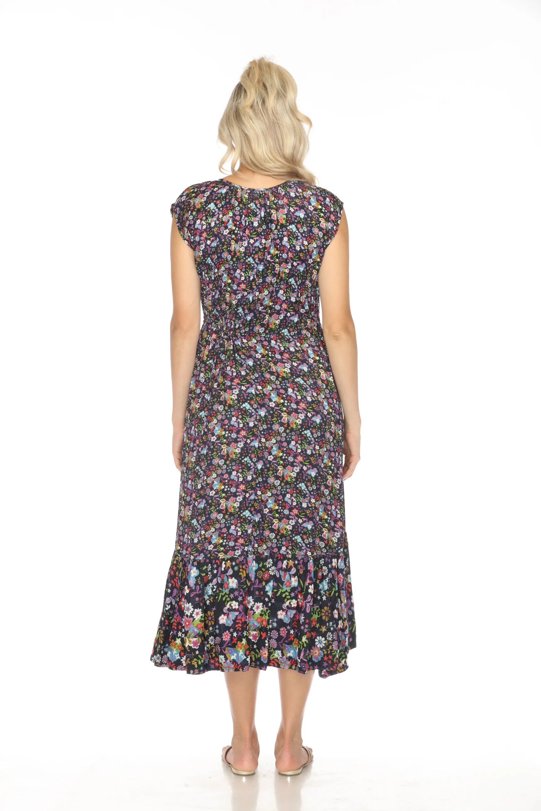 Johnny Was Oasis Kali Floral High Low Dress C39523B8 Boho Chic