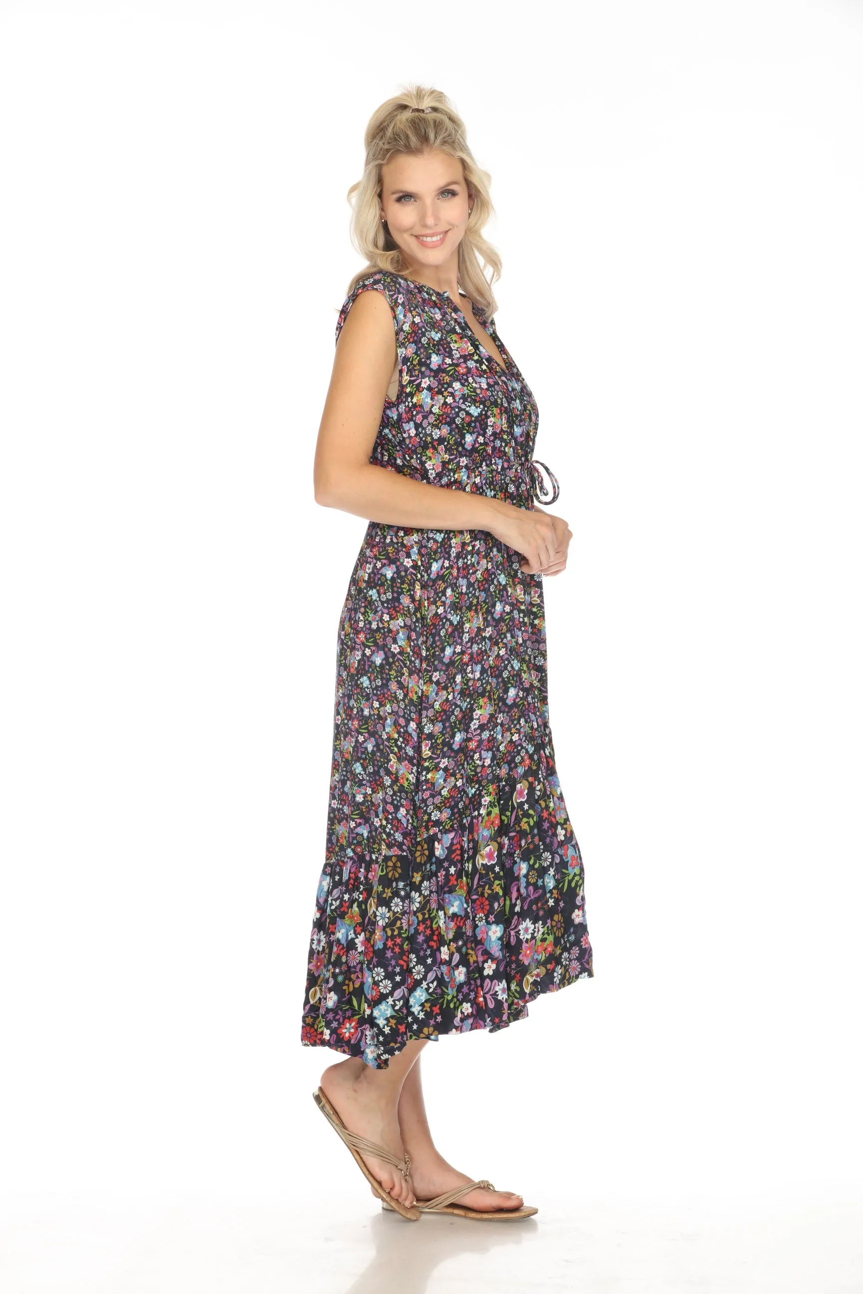 Johnny Was Oasis Kali Floral High Low Dress C39523B8 Boho Chic