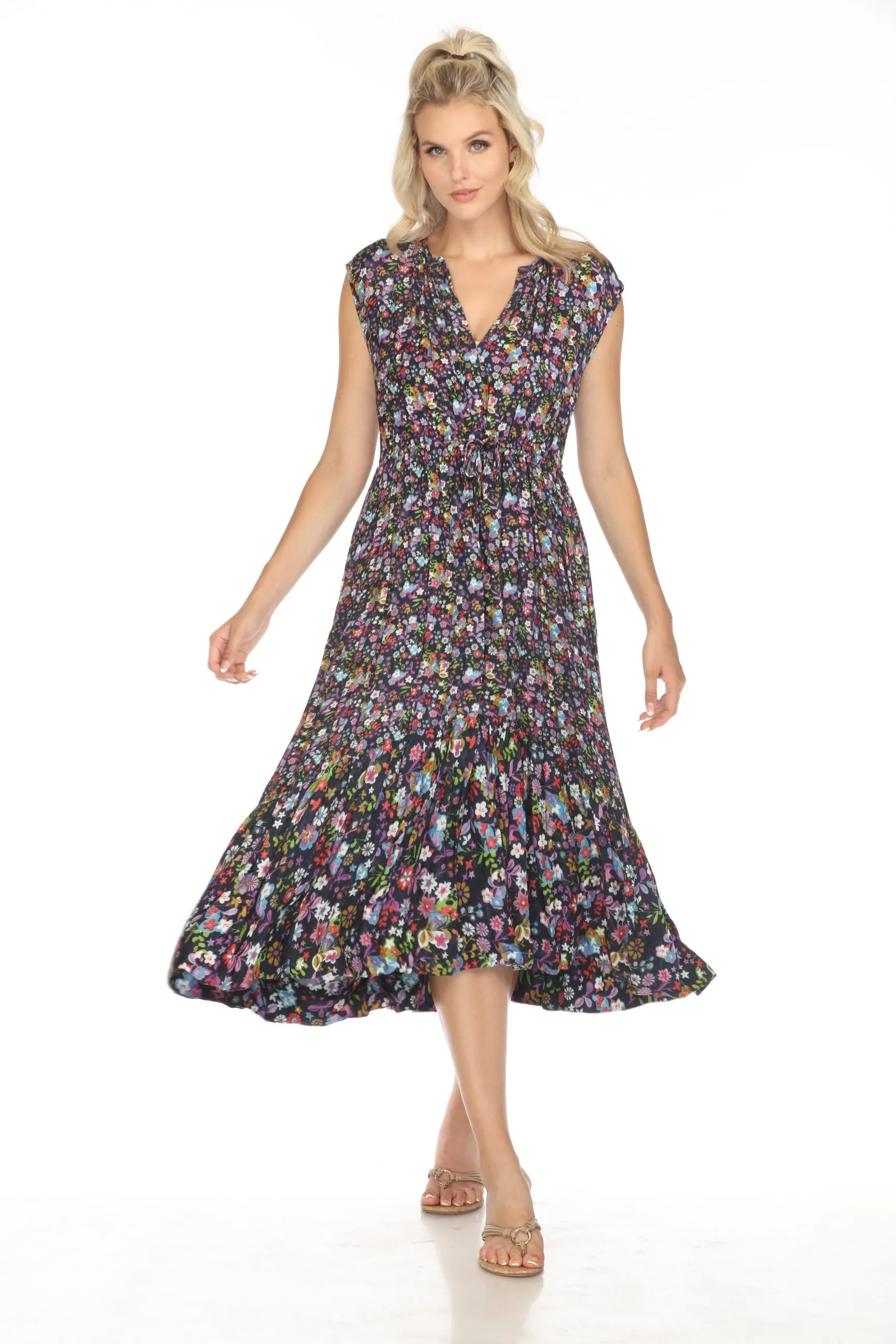 Johnny Was Oasis Kali Floral High Low Dress C39523B8 Boho Chic