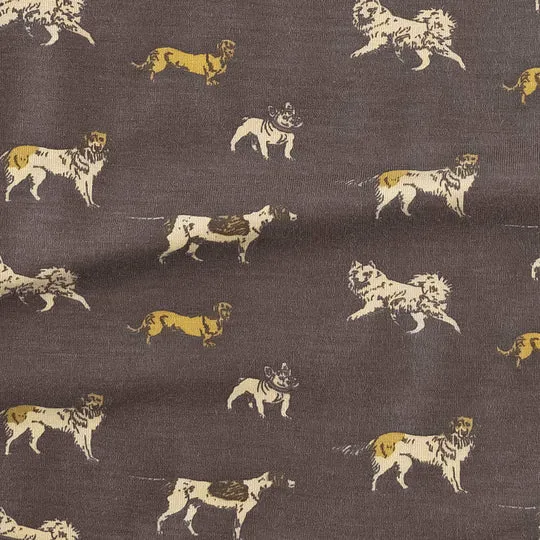 Kate Quinn - Short Sleeve Essential Boxy Topstitch Tee - Vintage Dogs