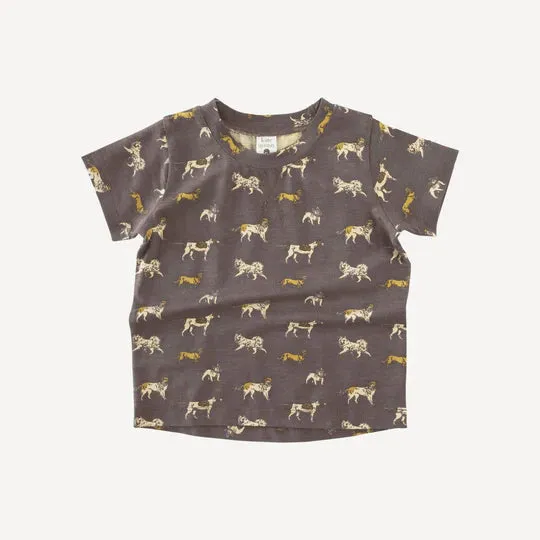 Kate Quinn - Short Sleeve Essential Boxy Topstitch Tee - Vintage Dogs