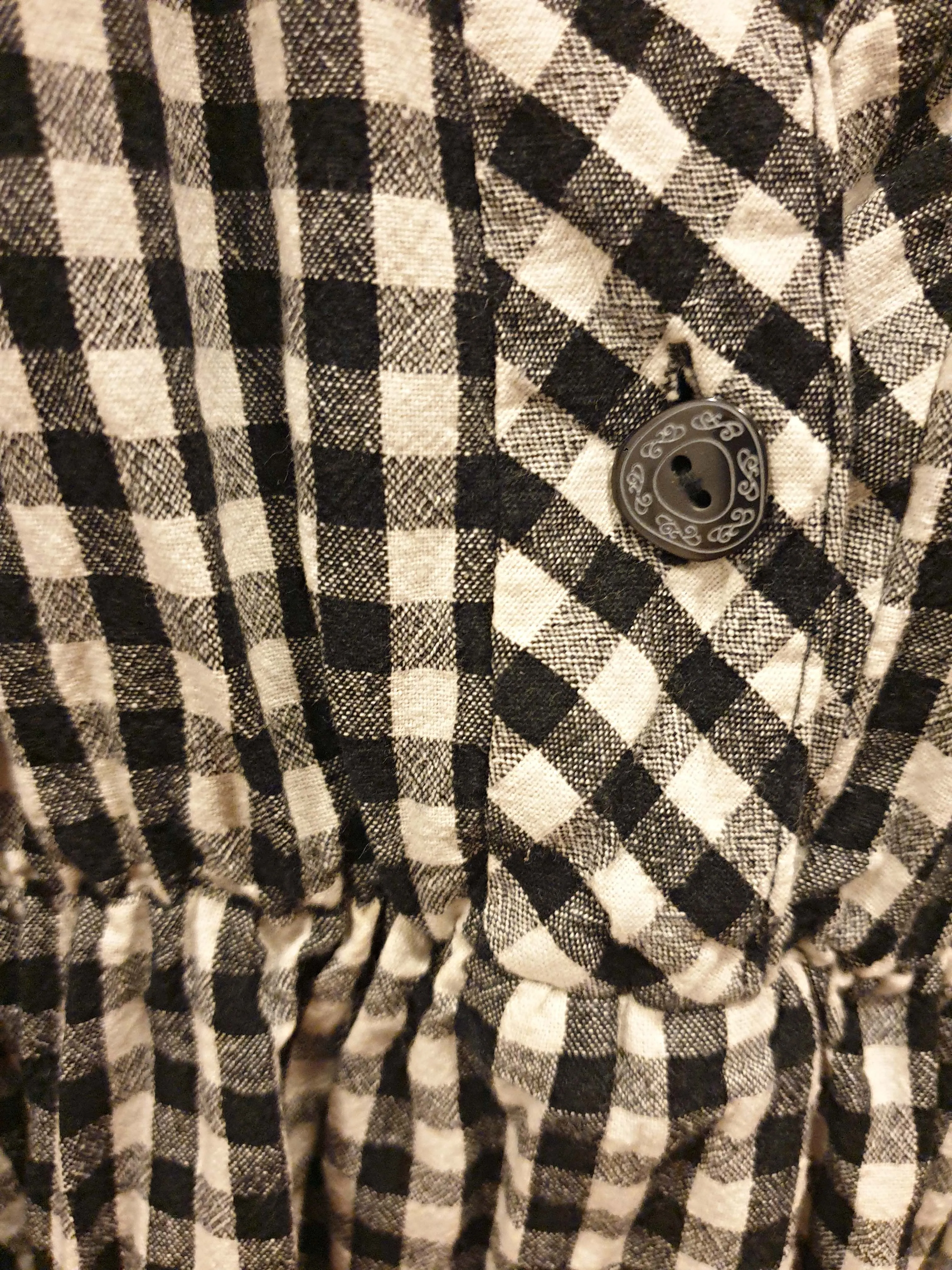 Kindling black and white gingham dress size 10