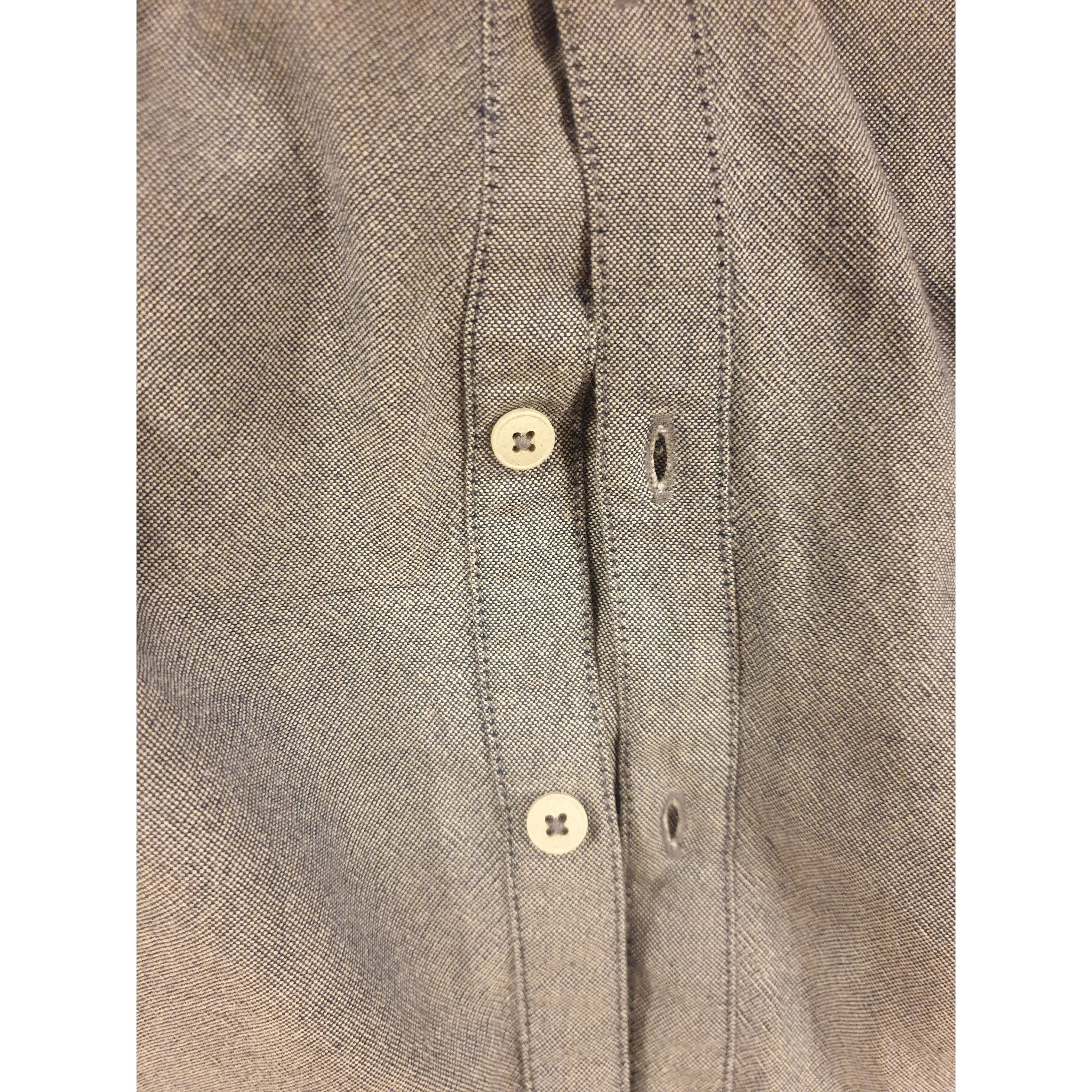 Kowtow blue long sleeve collarless shirt dress size XS (best fits size 8)