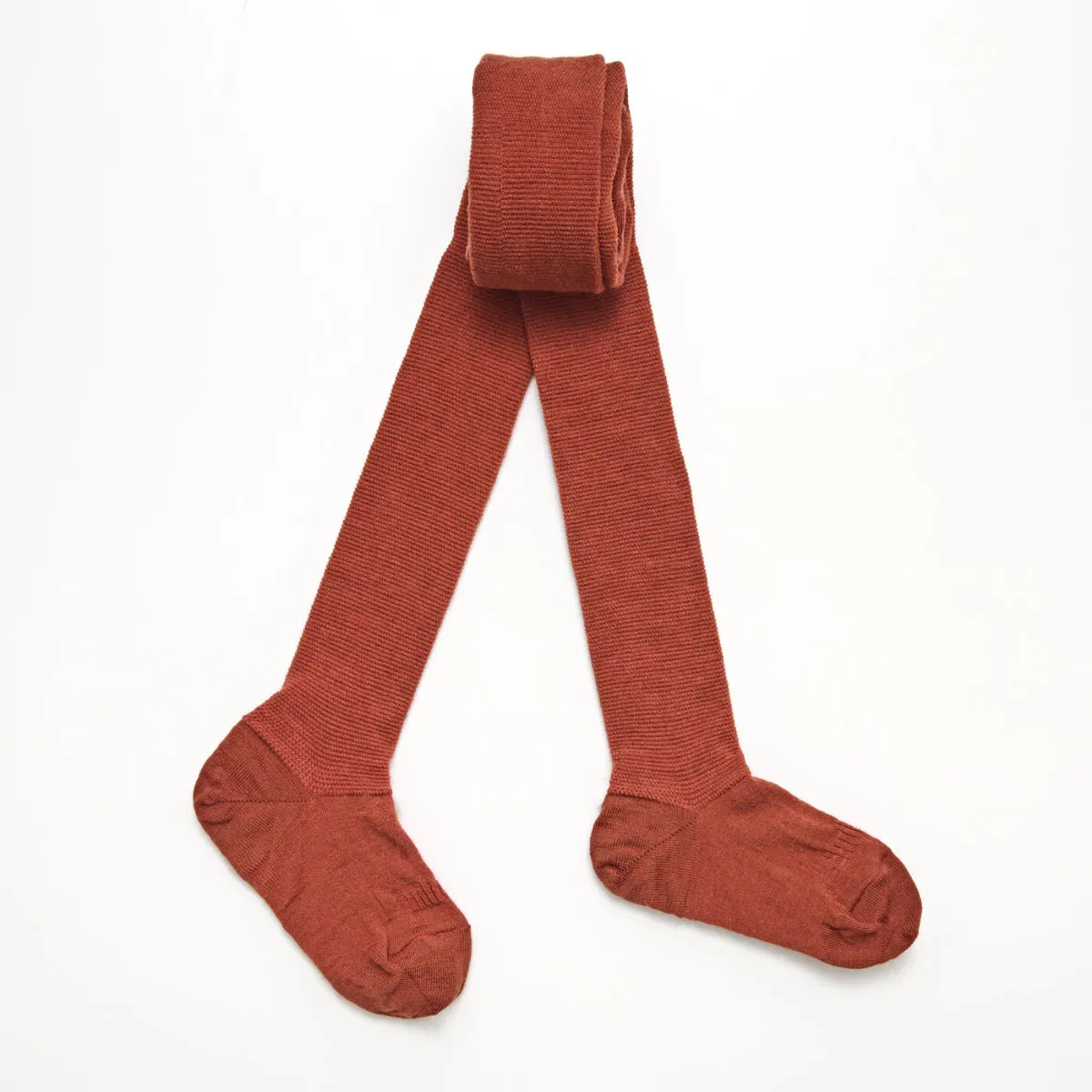 Lamington Textured Knit Tights - Spice