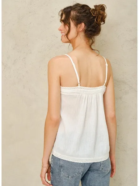 Livie Emb Top - White