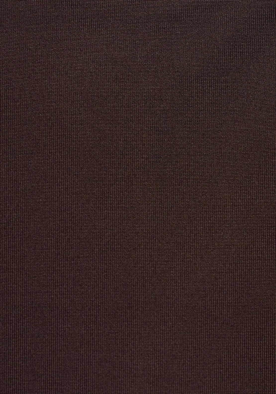 Long dress with back opening - Brown