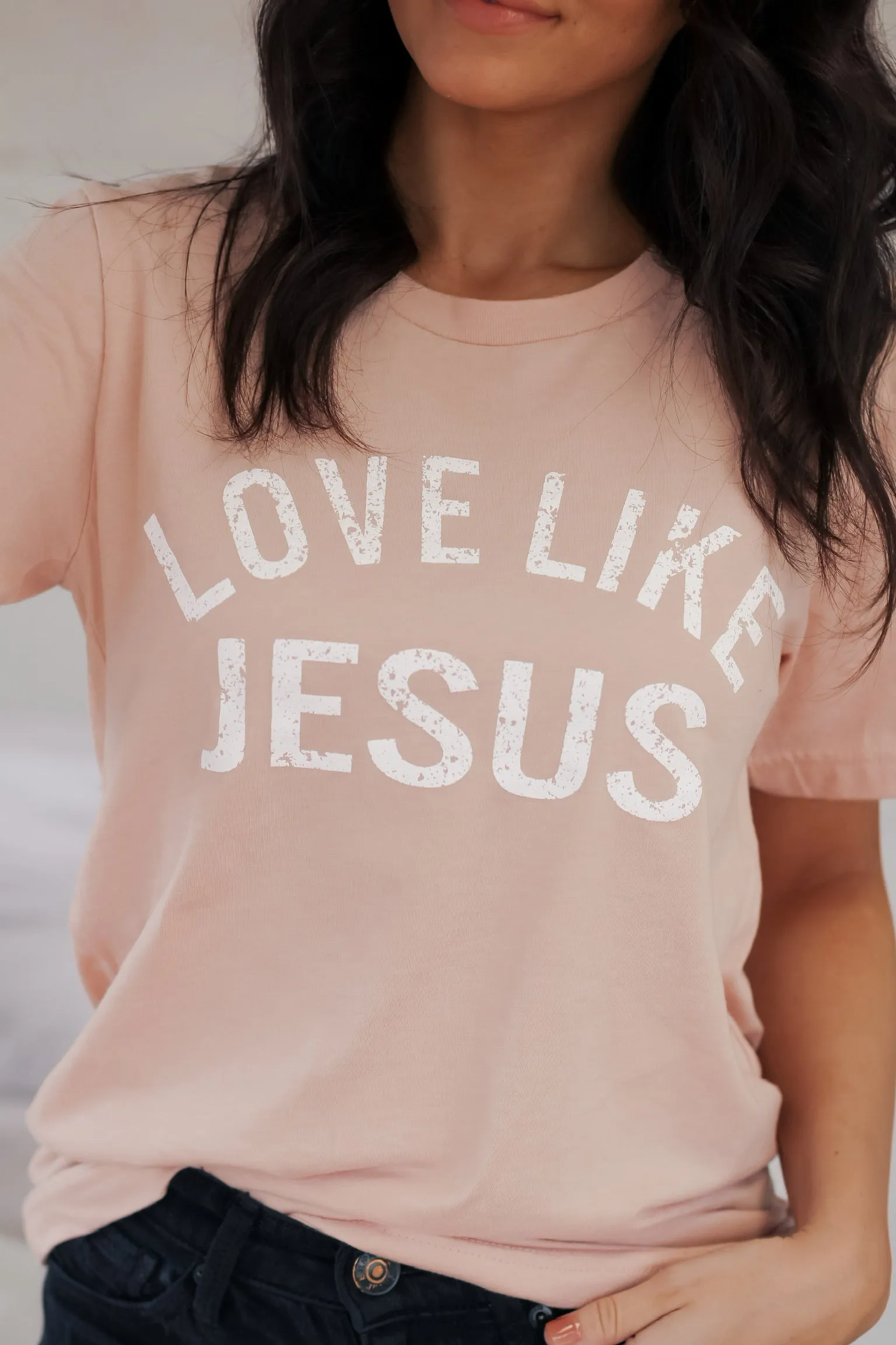 Love Like Jesus | Peach | Short Sleeve Tee