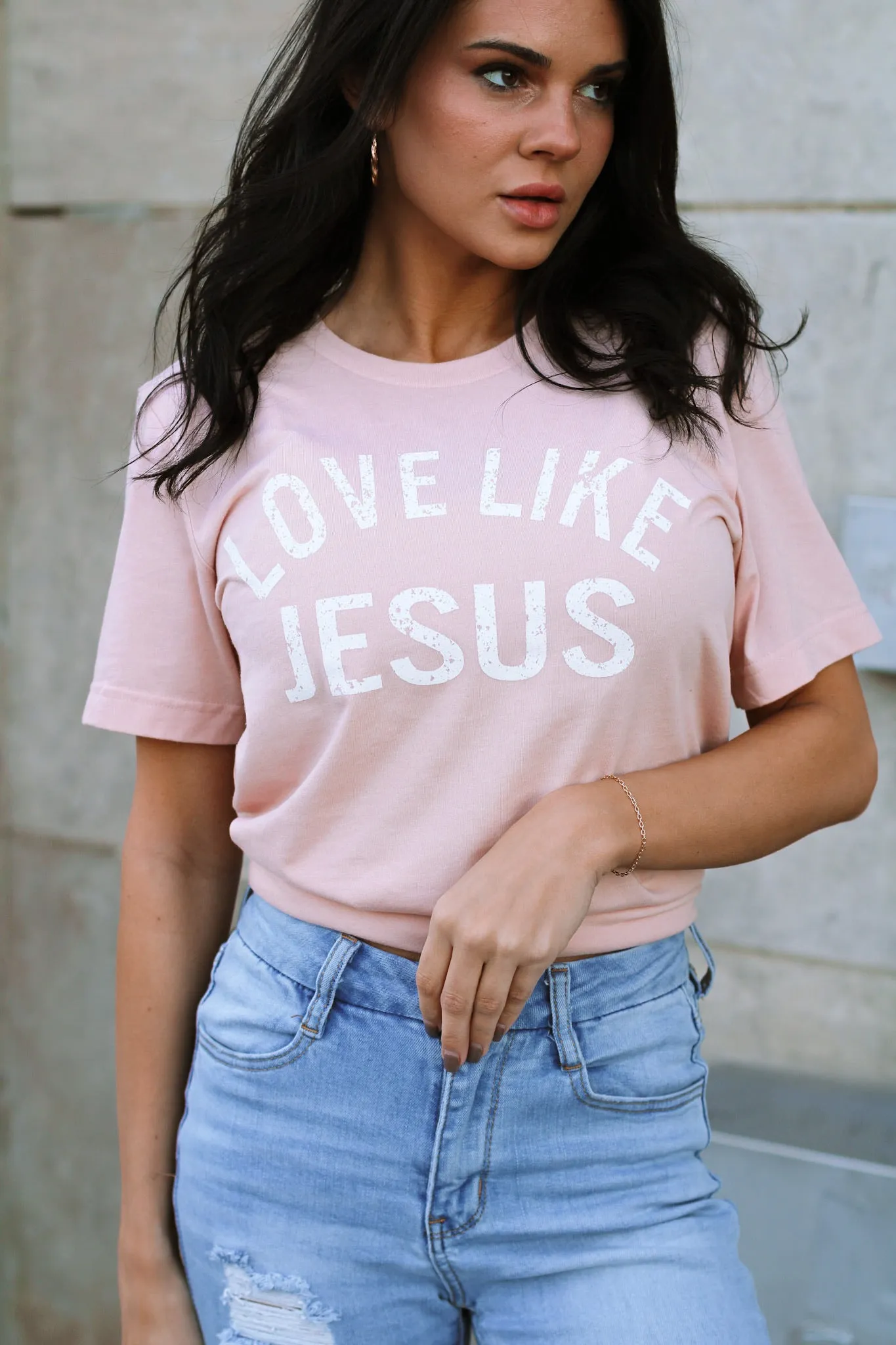 Love Like Jesus | Peach | Short Sleeve Tee