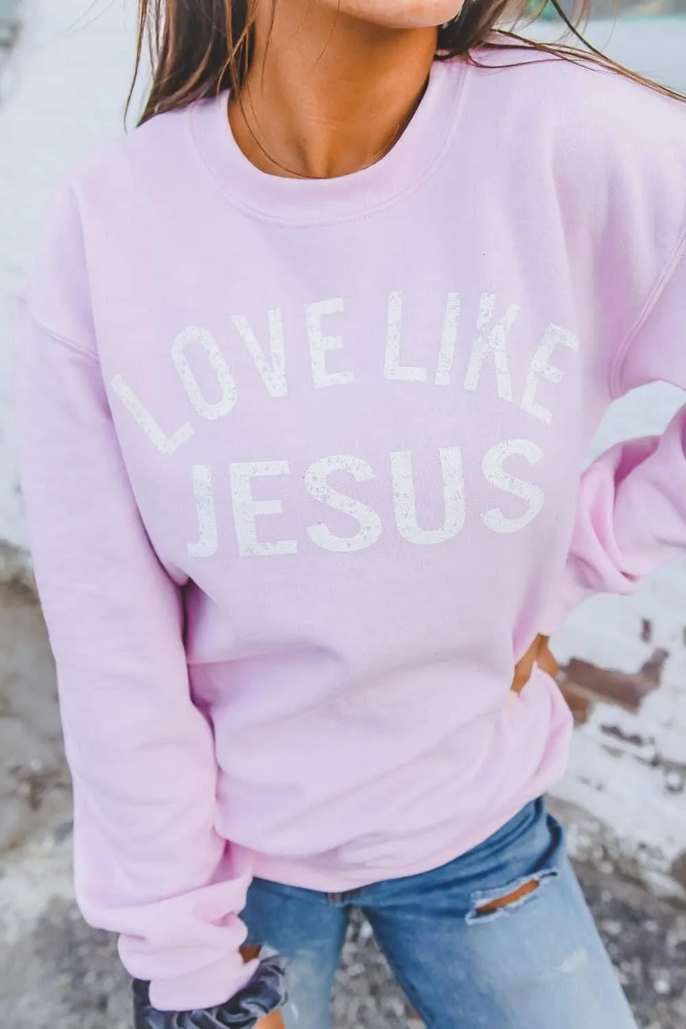 Love Like Jesus | Sweatshirt | Pink