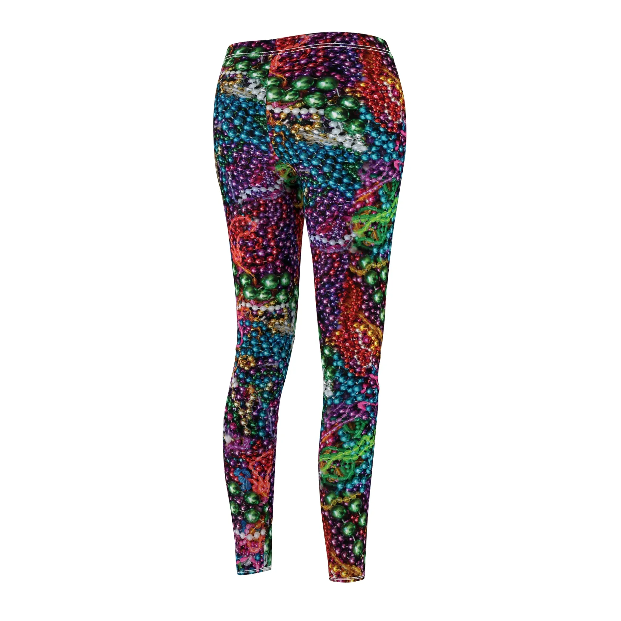 Mardi Gras Beads Womens Leggings