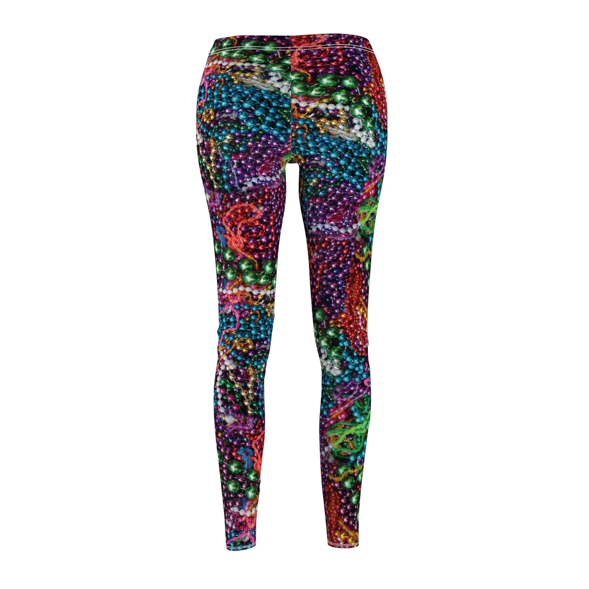 Mardi Gras Beads Womens Leggings