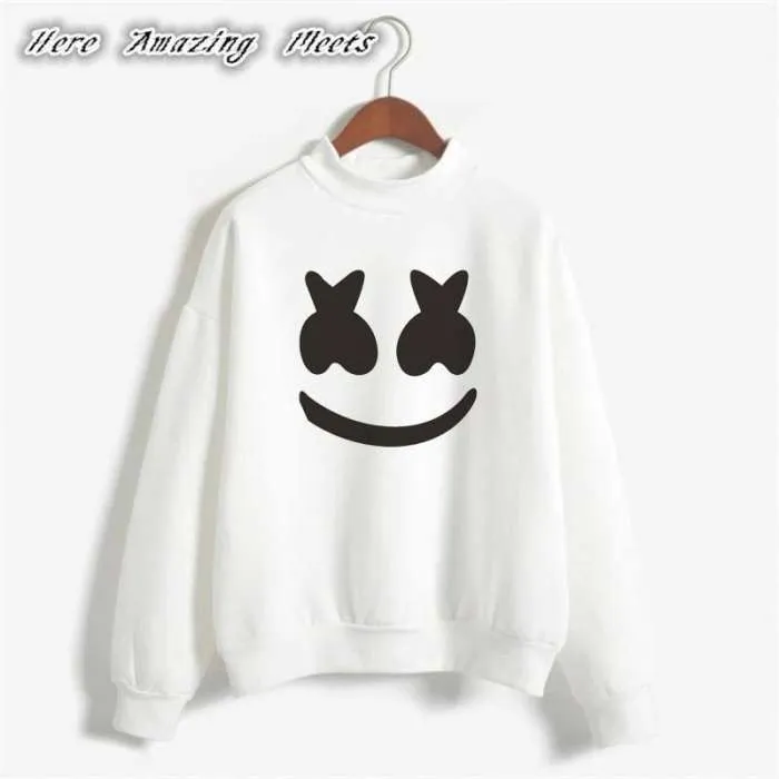 Marshmellow Printed Fleece winter sweatshrit for womens