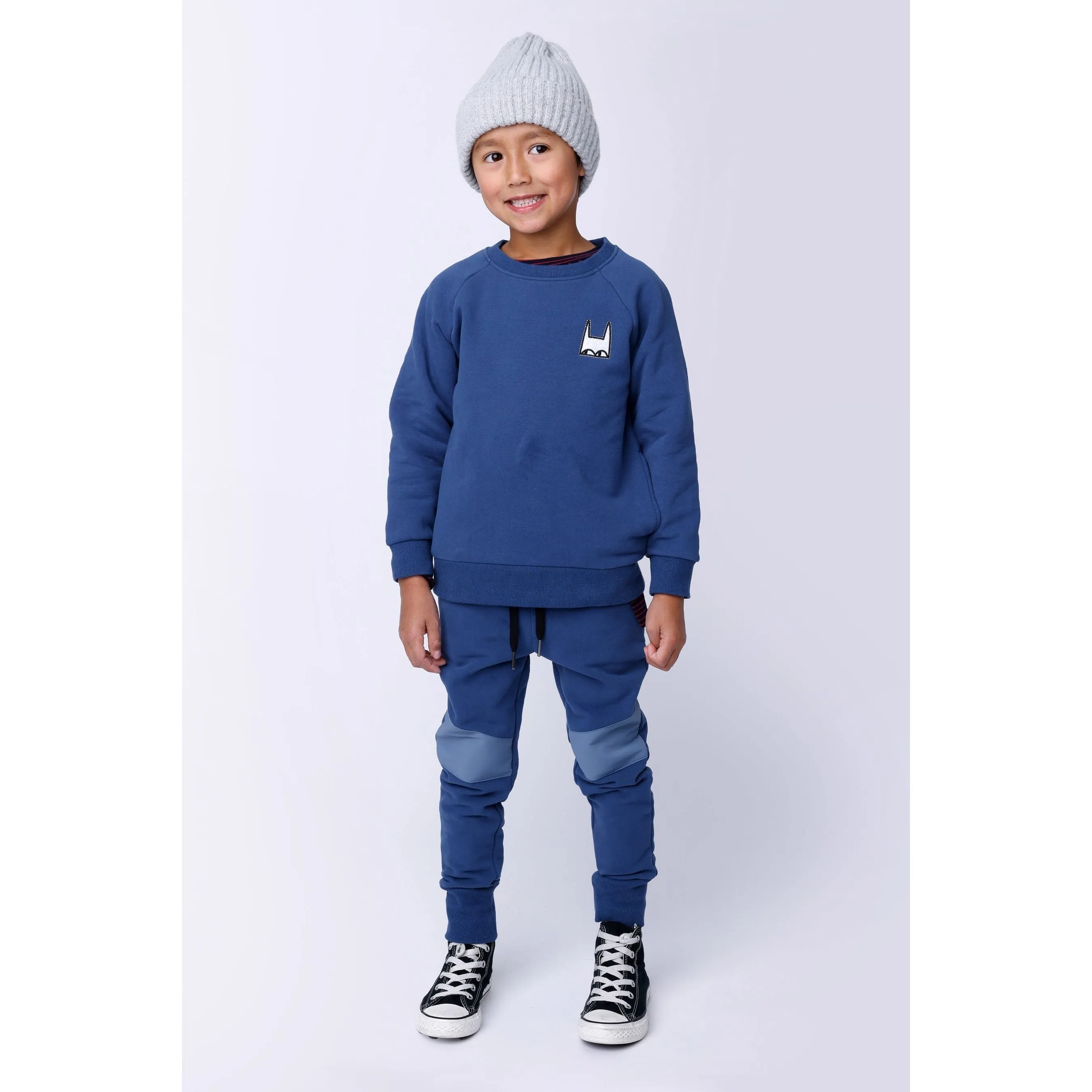 Mask Badge Crew - Navy
