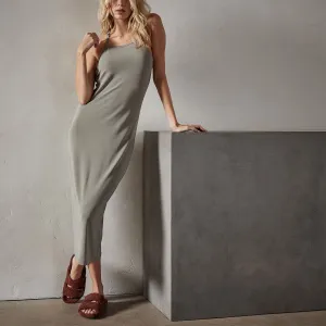 Matte Jersey Dress - Concrete