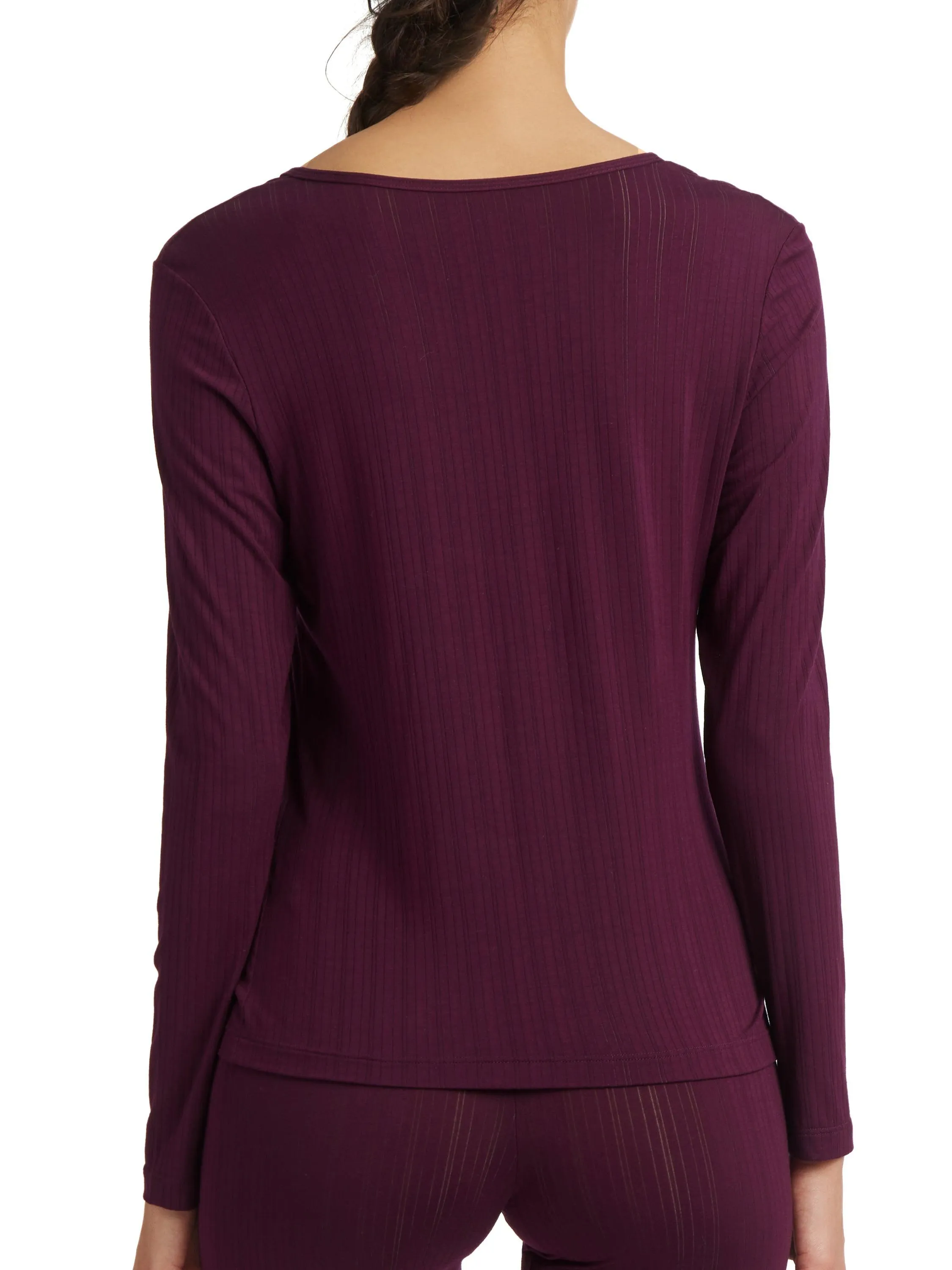 MellowLuxe™ Long Sleeve Top Dried Cherry Red Sale