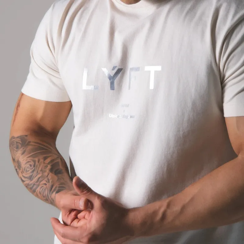 Men's Summer  Fitness Bodybuilding  Cotton Short Sleeves Round Neck T Shirts