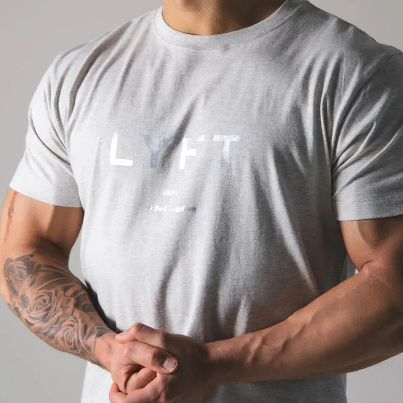 Men's Summer  Fitness Bodybuilding  Cotton Short Sleeves Round Neck T Shirts