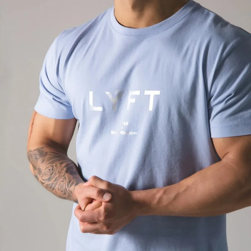 Men's Summer  Fitness Bodybuilding  Cotton Short Sleeves Round Neck T Shirts