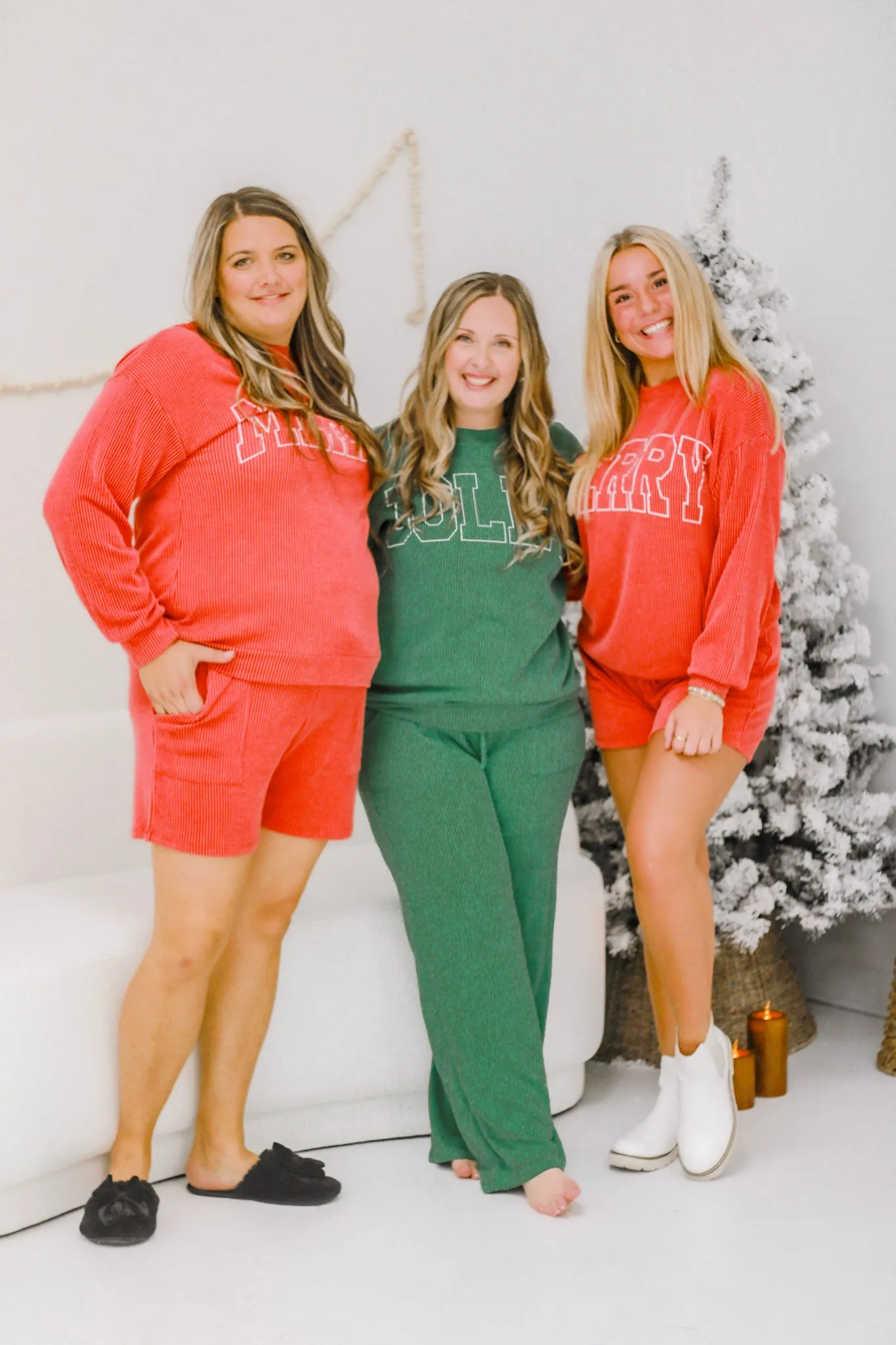 Merry Ribbed Pullover in Red
