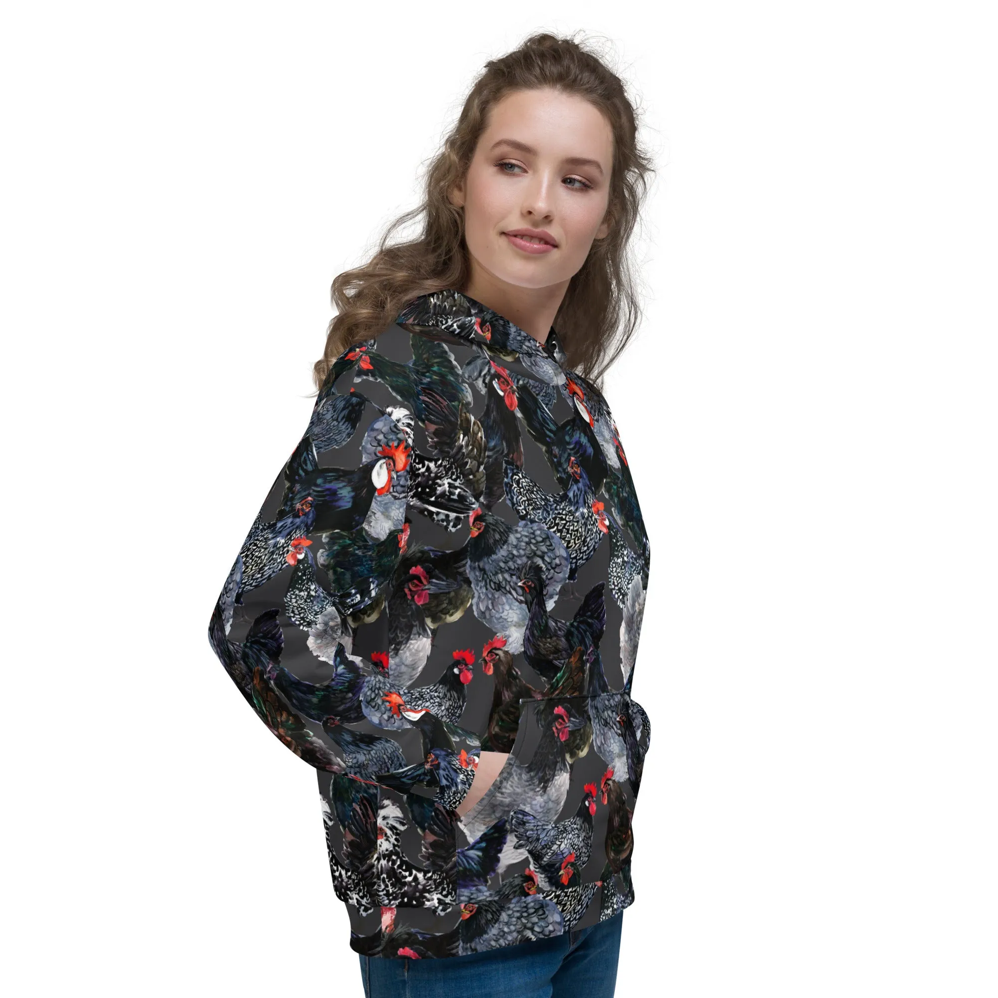 Midnight Chickens Unisex Hoodie